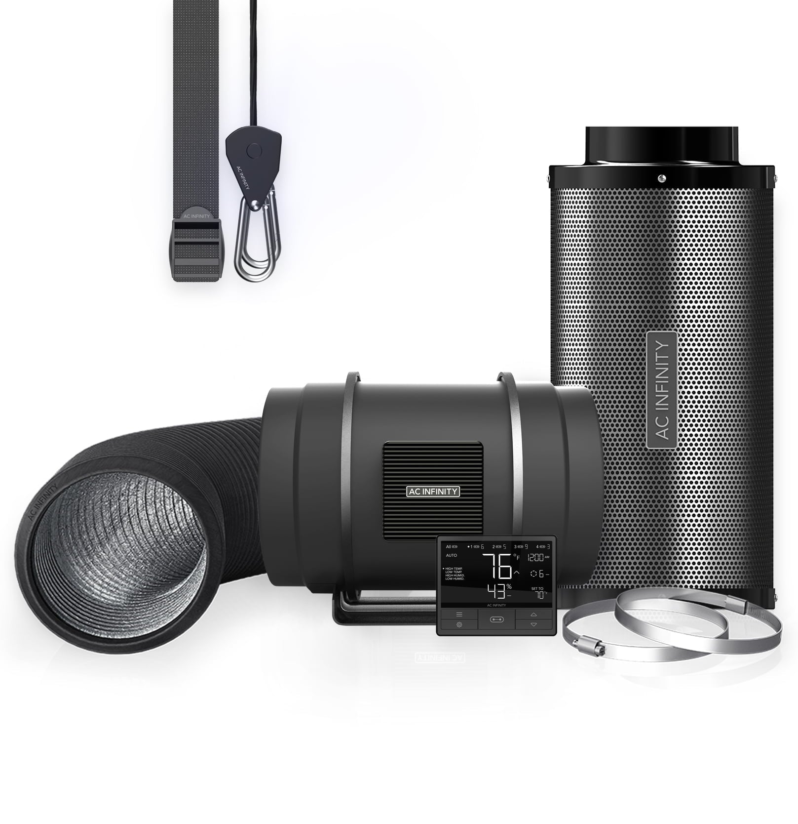 AC Infinity Cloudline PRO Lüftungs-Set, 8 Zoll, mit Filter